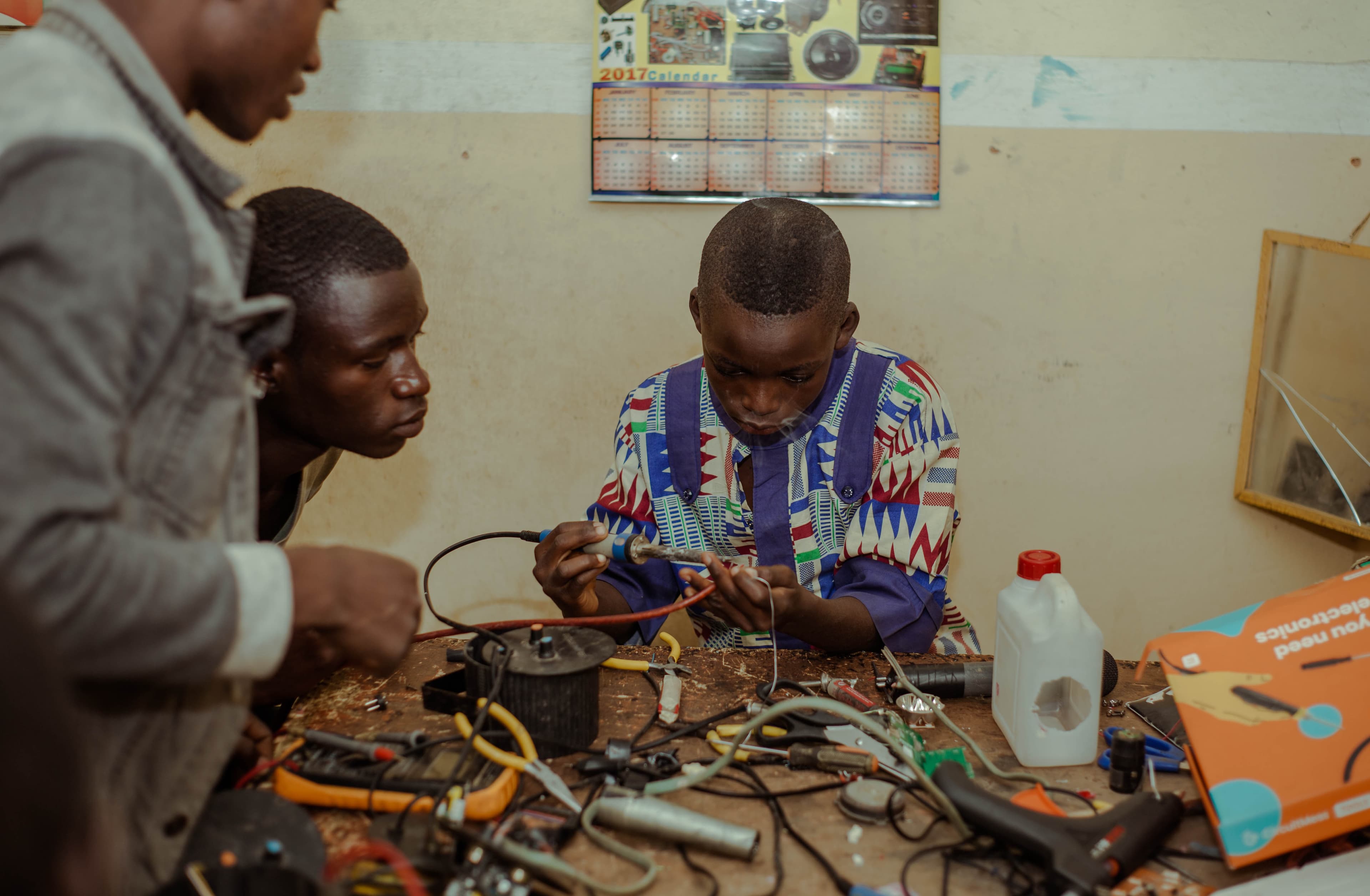 Internship program participants gaining real-world experience